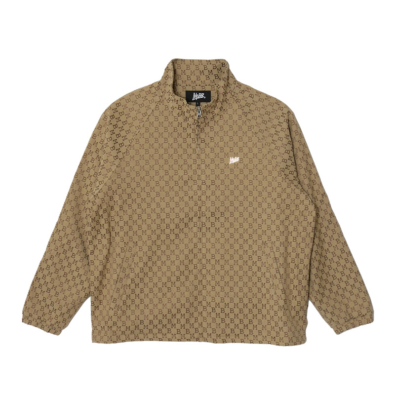 MONOGRAM JACQUARD TRACK JACKET -BEIGE-