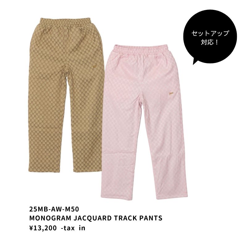 MONOGRAM JACQUARD TRACK JACKET -PINK-