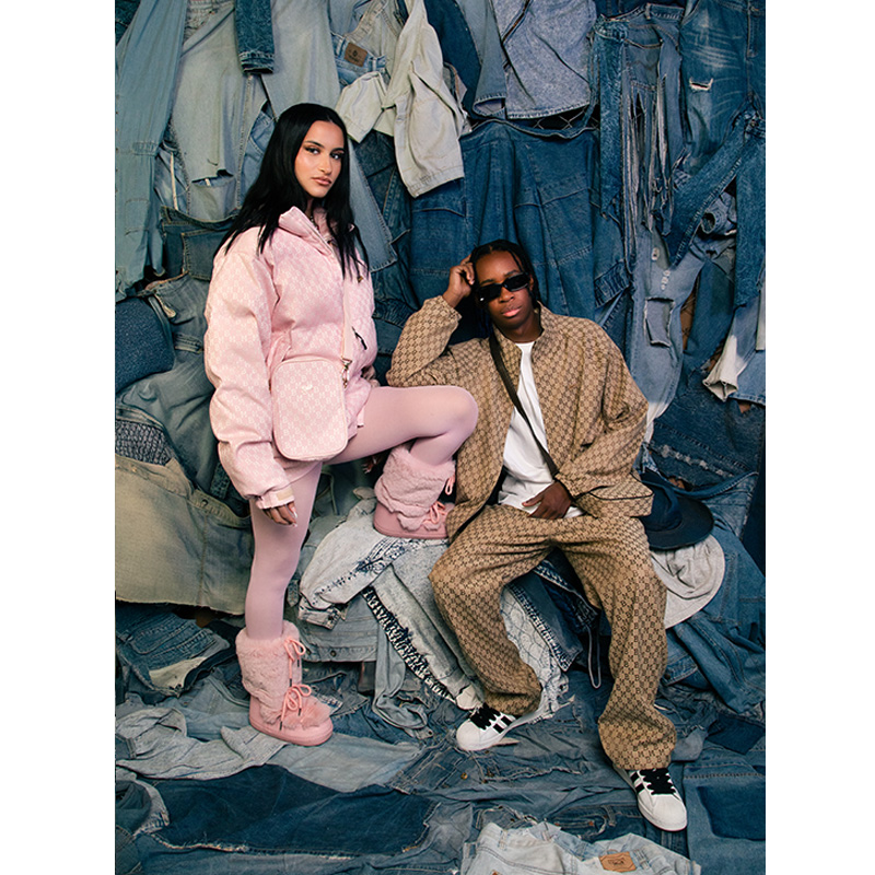 MONOGRAM JACQUARD  TRACK PANTS -PINK-