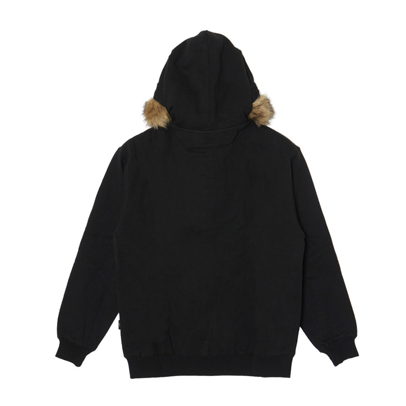 OG MAGNUM FUR ZIP HOODIE -BLACK-