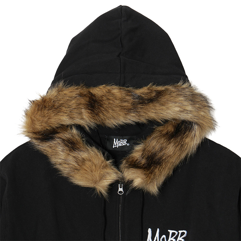 OG MAGNUM FUR ZIP HOODIE -BLACK-