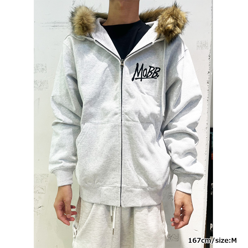 OG MAGNUM FUR ZIP HOODIE -GREY-