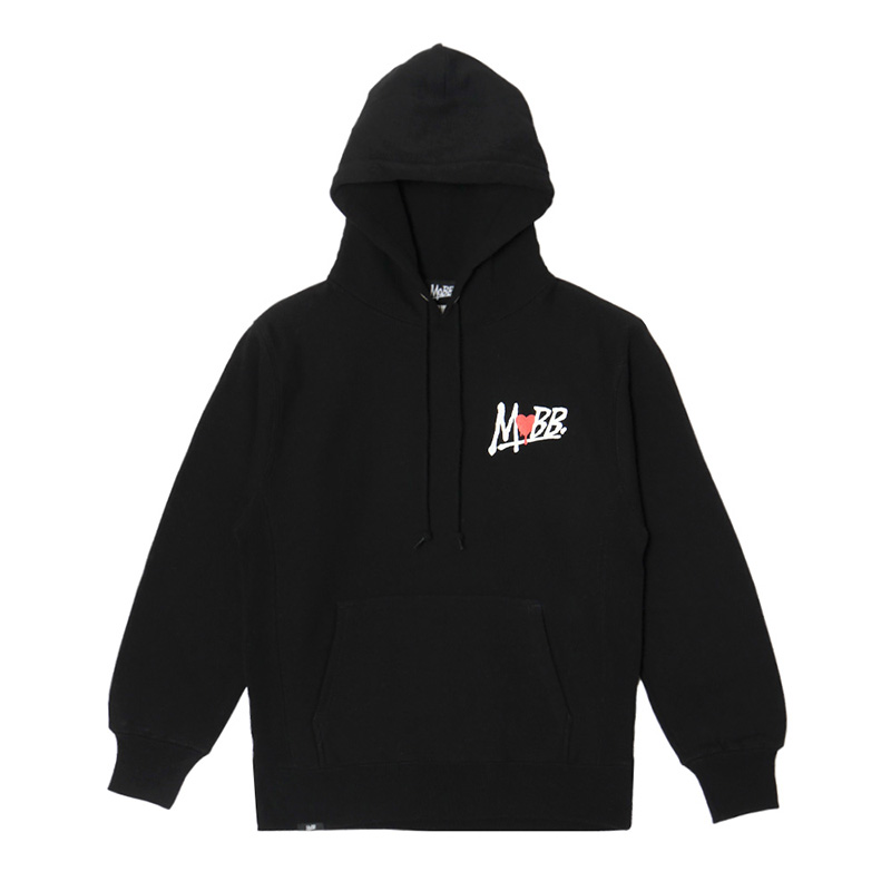 HEART DRIP CAMO HOODIE -BLACK-