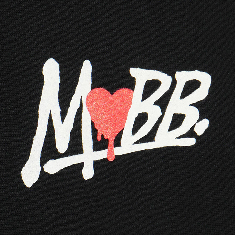 HEART DRIP CAMO HOODIE -BLACK-
