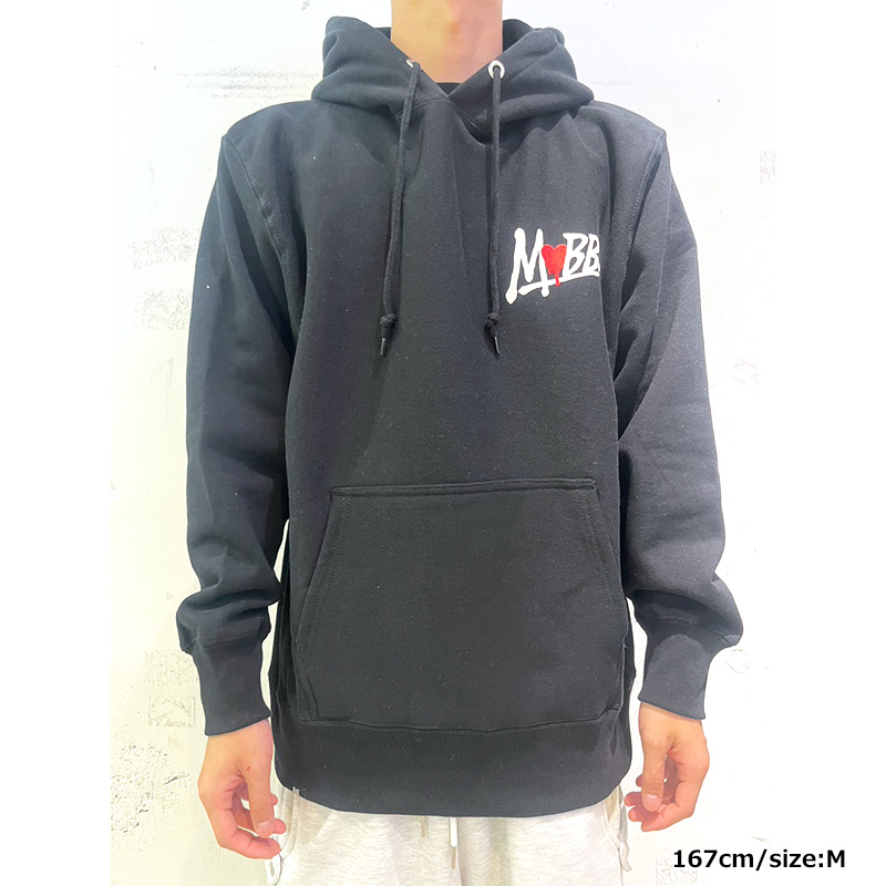 HEART DRIP CAMO HOODIE -BLACK-