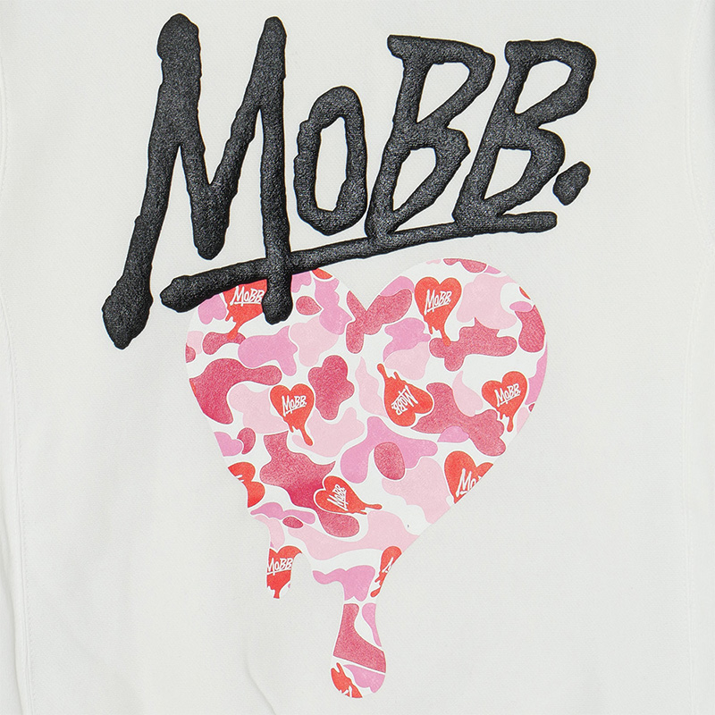 HEART DRIP CAMO HOODIE -WHITE-