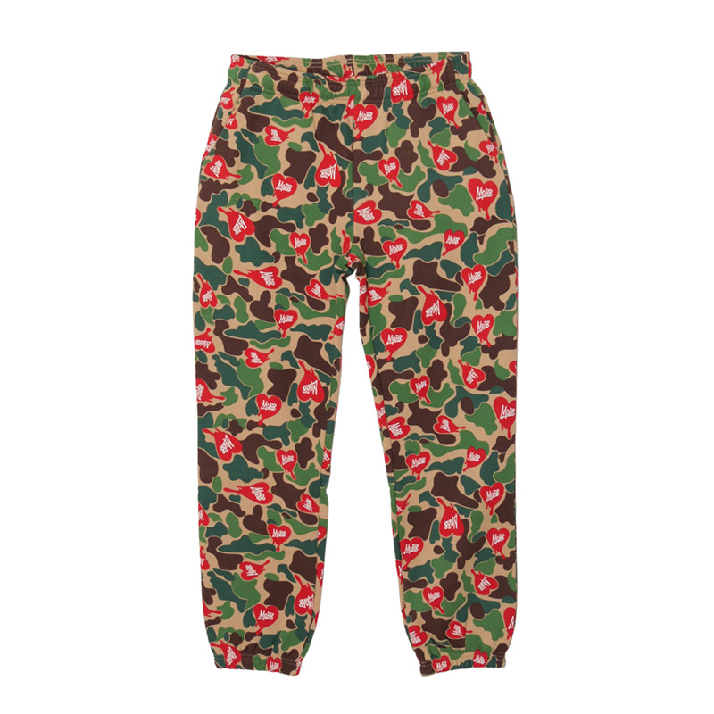 HEART DRIP CAMO PANTS -BEIGE-