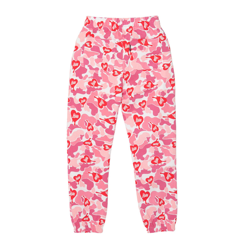 HEART DRIP CAMO PANTS -PINK-