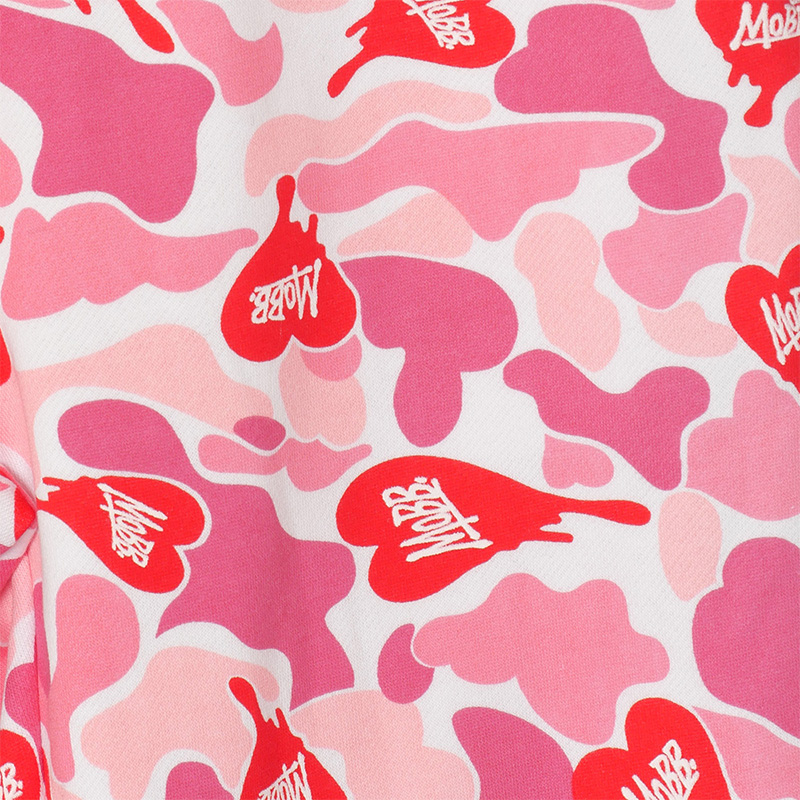 HEART DRIP CAMO PANTS -PINK-