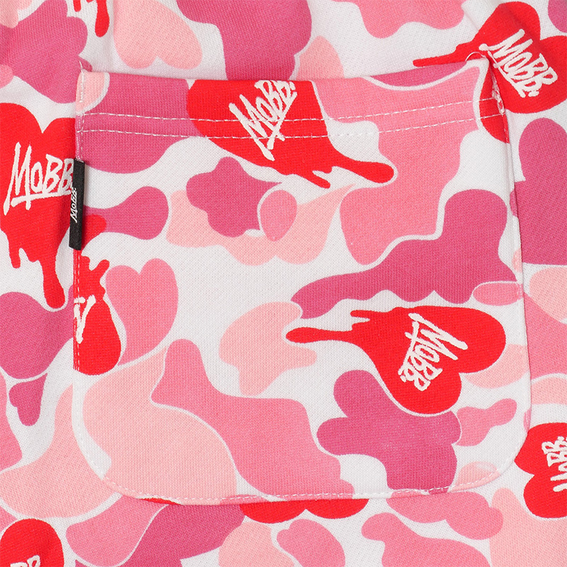 HEART DRIP CAMO PANTS -PINK-