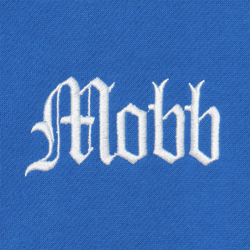 OLD LETTER ZIP HOODIE -BLUE-