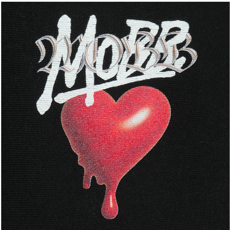 3D HEART DRIP HOODIE -BLACK-