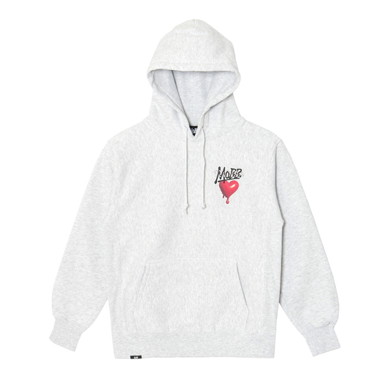 3D HEART DRIP HOODIE -GREY-