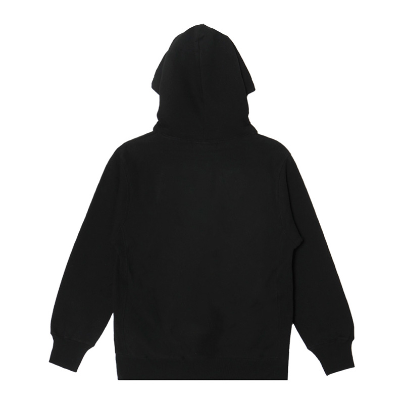OVAL METALIC HOODIE -BLACK-