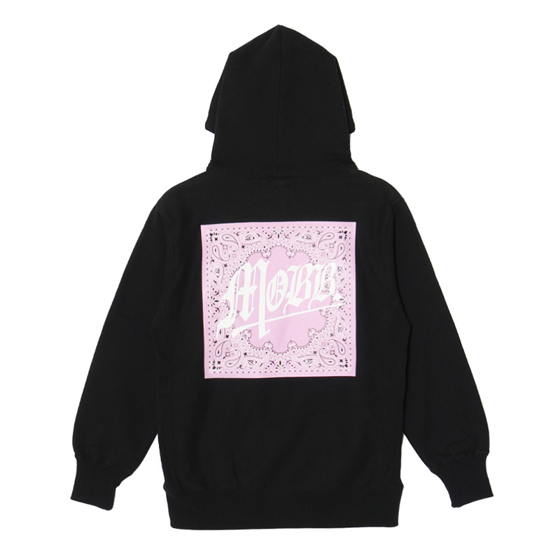 BANDANA PAISLEY HOODIE -BLACK-