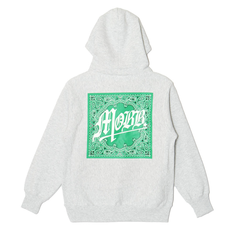 BANDANA PAISLEY HOODIE -GREY-