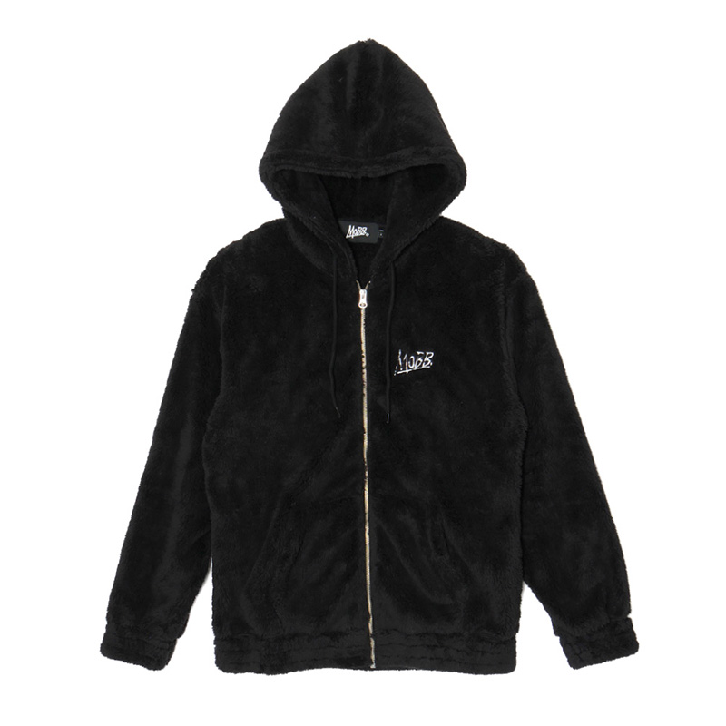 MIRACLE FUR ZIP HOODIE -BLACK-