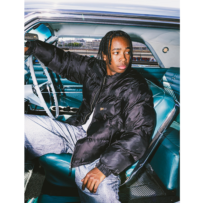 OG PUFF JACKET (JACQUARD NYLON) -BLACK-