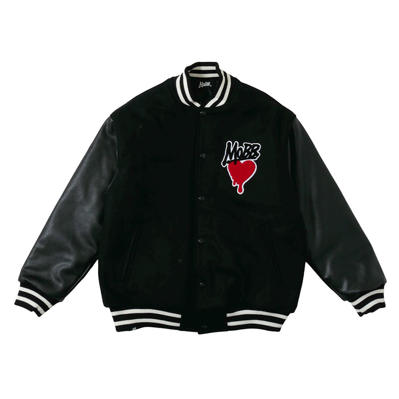 HERAT DRIP STADIUM JACKET -BLACK-