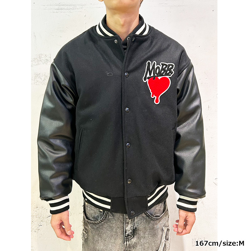HERAT DRIP STADIUM JACKET -BLACK-