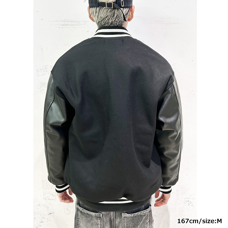 HERAT DRIP STADIUM JACKET -BLACK-