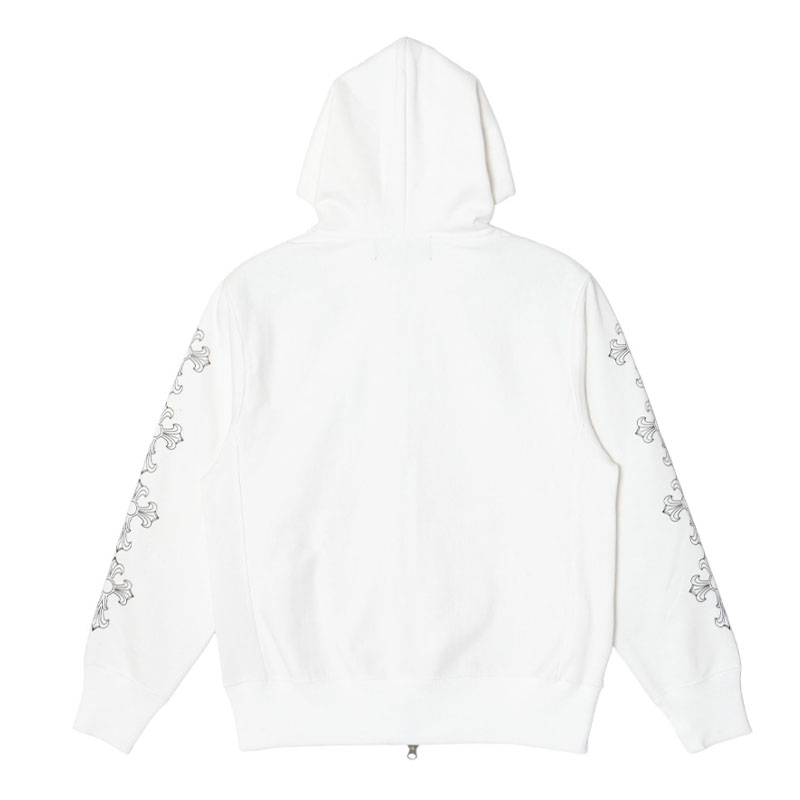 CROSS SLEEVE ZIP HOODIE -WHITE- | WALKIN STORE WEB SHOP