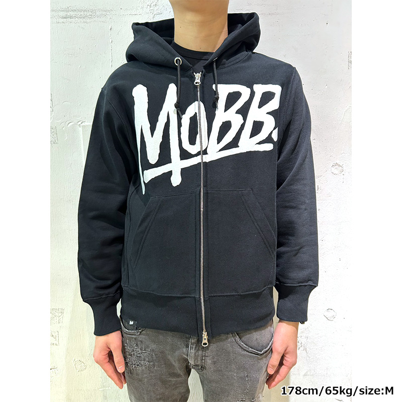 OG ZIP HOODIE -BLACK×WHITE-