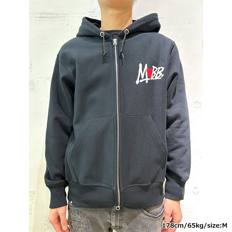 HEART DRIP ZIP HOODIE -WHITE-