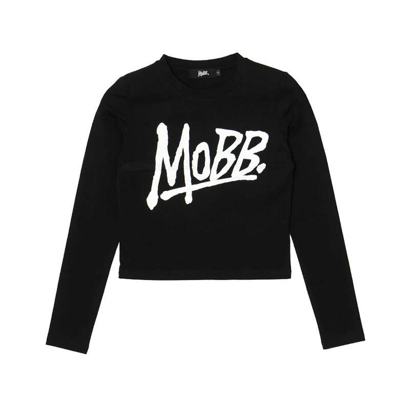 (P)OG L/S T-SHIRT -BLACK- (LADIES)
