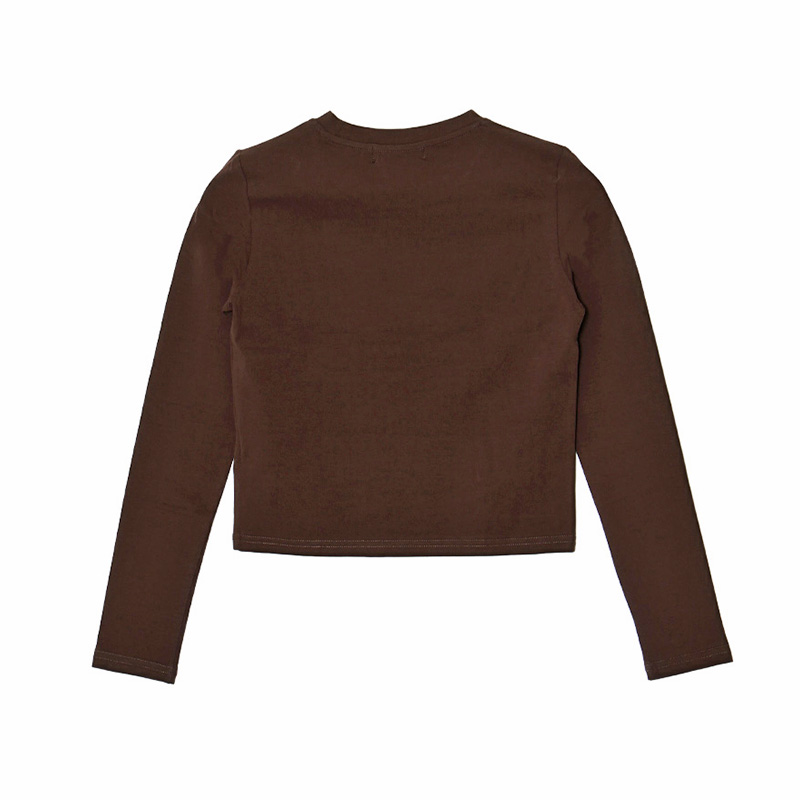 (P)OG L/S T-SHIRT -BROWN- (LADIES)