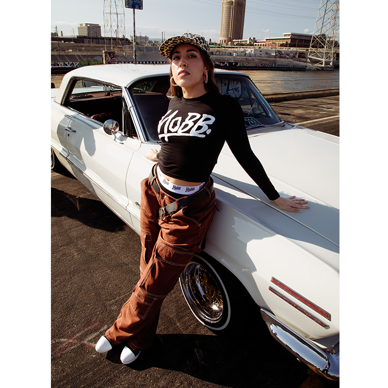 (P)OG L/S T-SHIRT -BROWN- (LADIES)