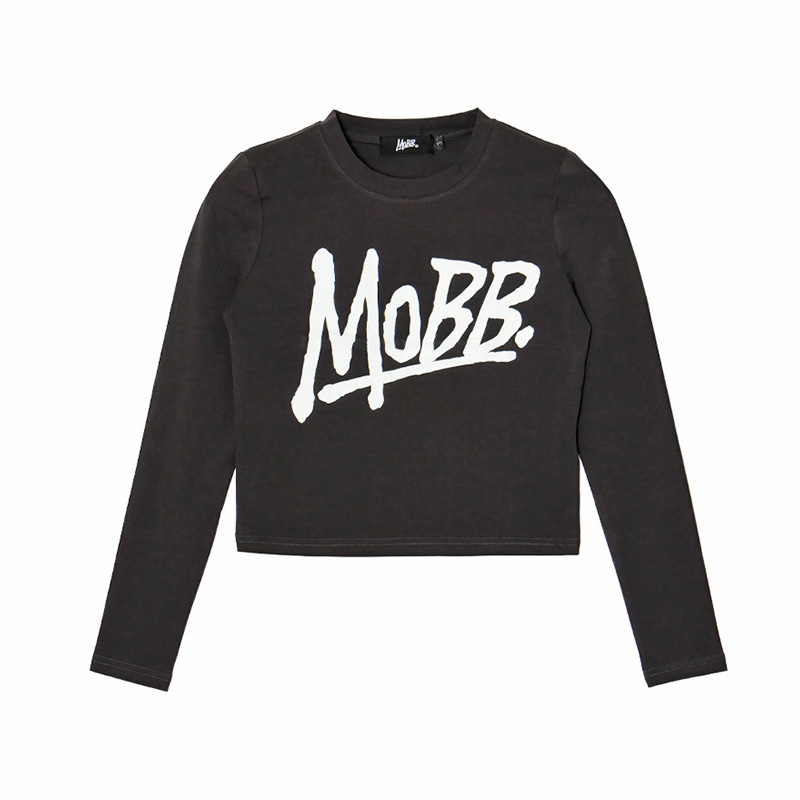 (P)OG L/S T-SHIRT -GREY- (LADIES)