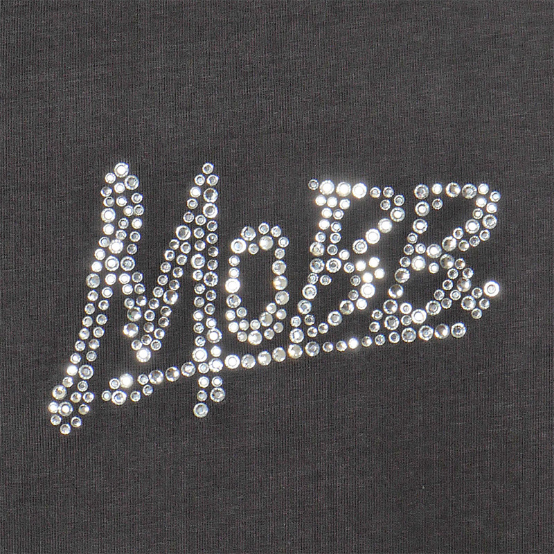 OG RHINESTONE L/S T-SHIRT -GREY-(WOMEN)