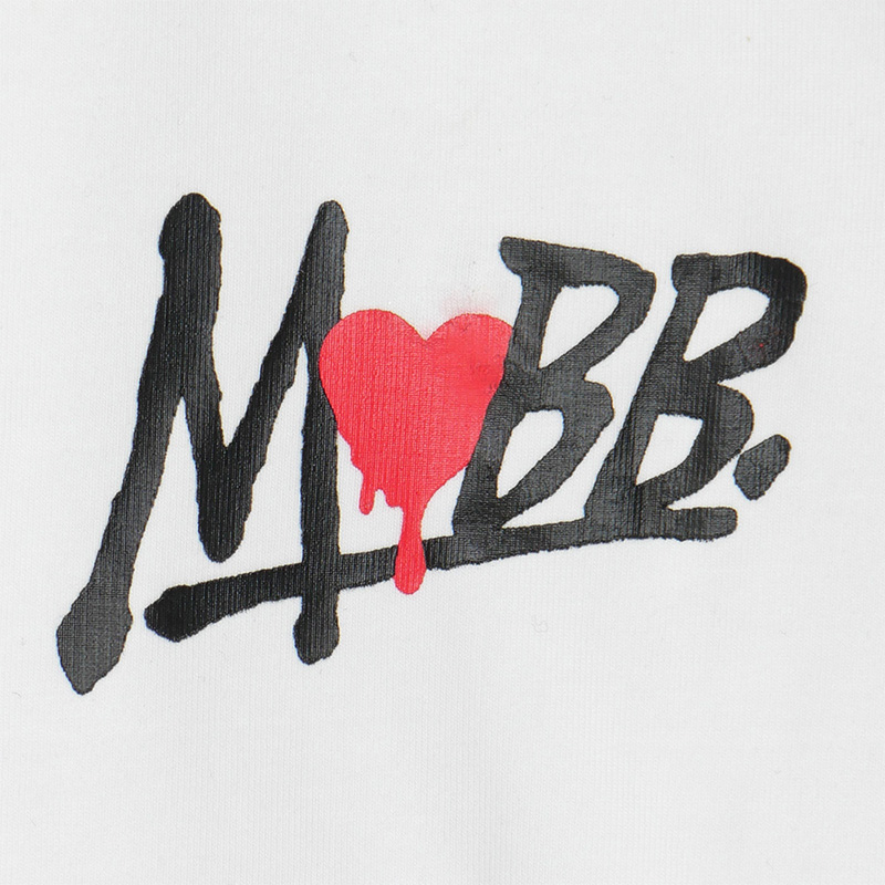 HEART DRIP L/S T-SHIRT -WHITE- (WOMEN)