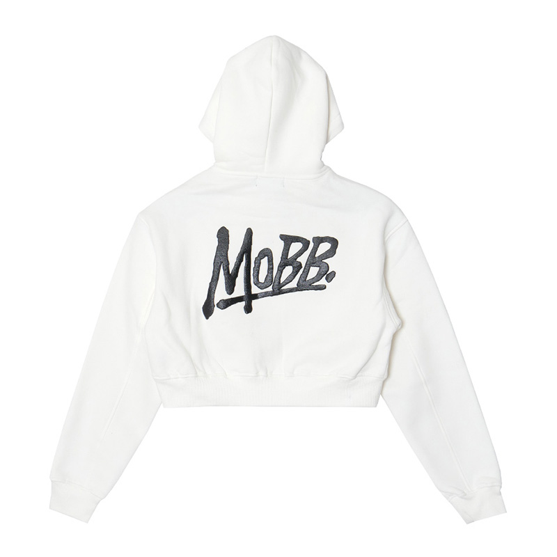 OG CROPPED HOODIE -WHITE- (LADIES)