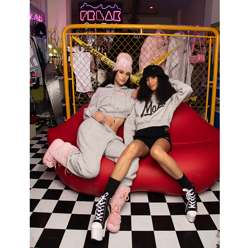 OG CROPPED HOODIE -WHITE- (LADIES)