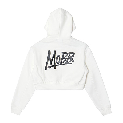 OG CROPPED HOODIE -WHITE- (LADIES)