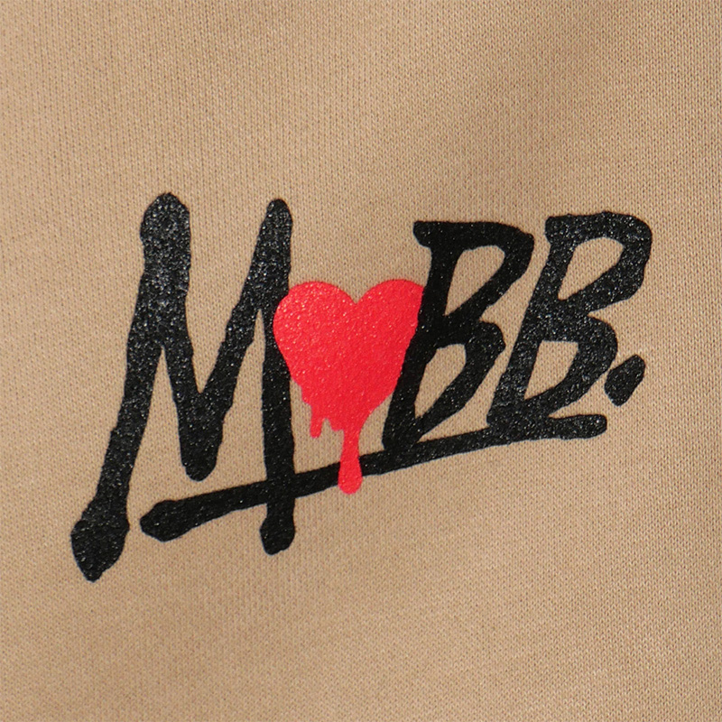 HEART DRIP SWEAT PANTS -BEIGE- (LADIES)