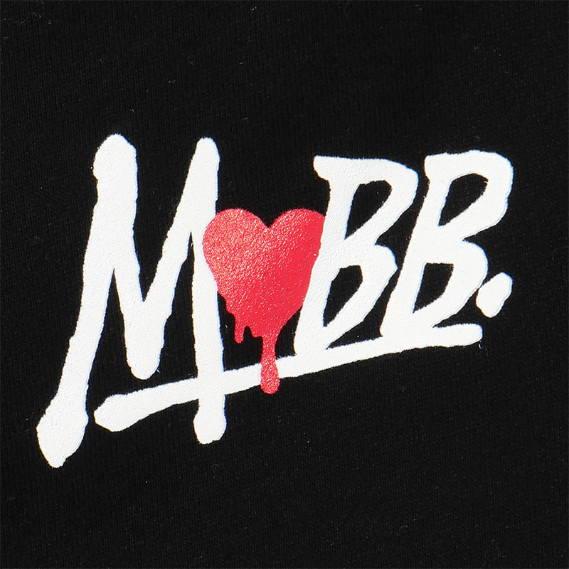 HEART DRIP SWEAT PANTS -BLACK- (LADIES)