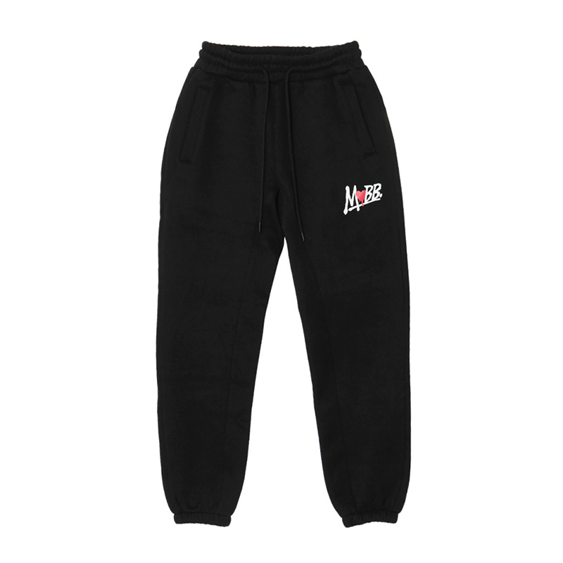 HEART DRIP SWEAT PANTS -BLACK- (LADIES)