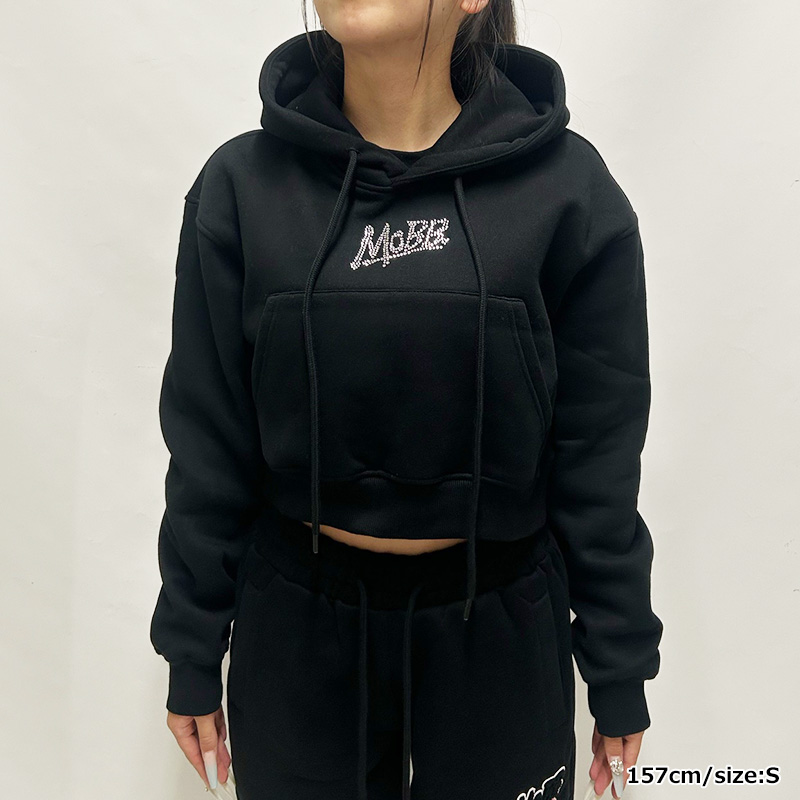OG STONE CROPPED HOODIE -PINK- (LADIES)