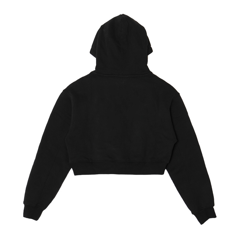 HEART DRIP WAPPEN ZIP HOODIE -BLACK- (LADIES)