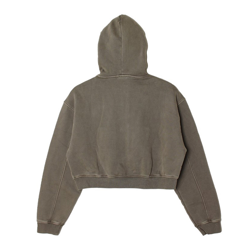 OLD OG PIGMENT ZIP HOODIE -BROWN- (LADIES)