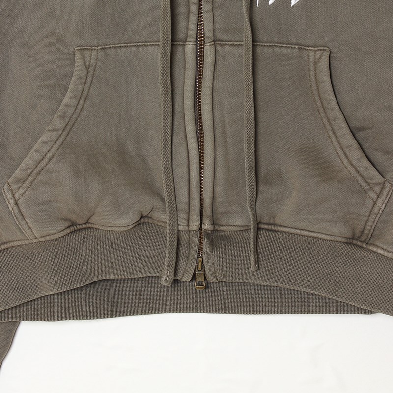 OLD OG PIGMENT ZIP HOODIE -BROWN- (LADIES)