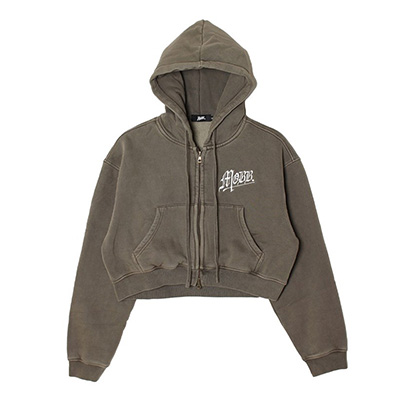 OLD OG PIGMENT ZIP HOODIE -BROWN- (LADIES)