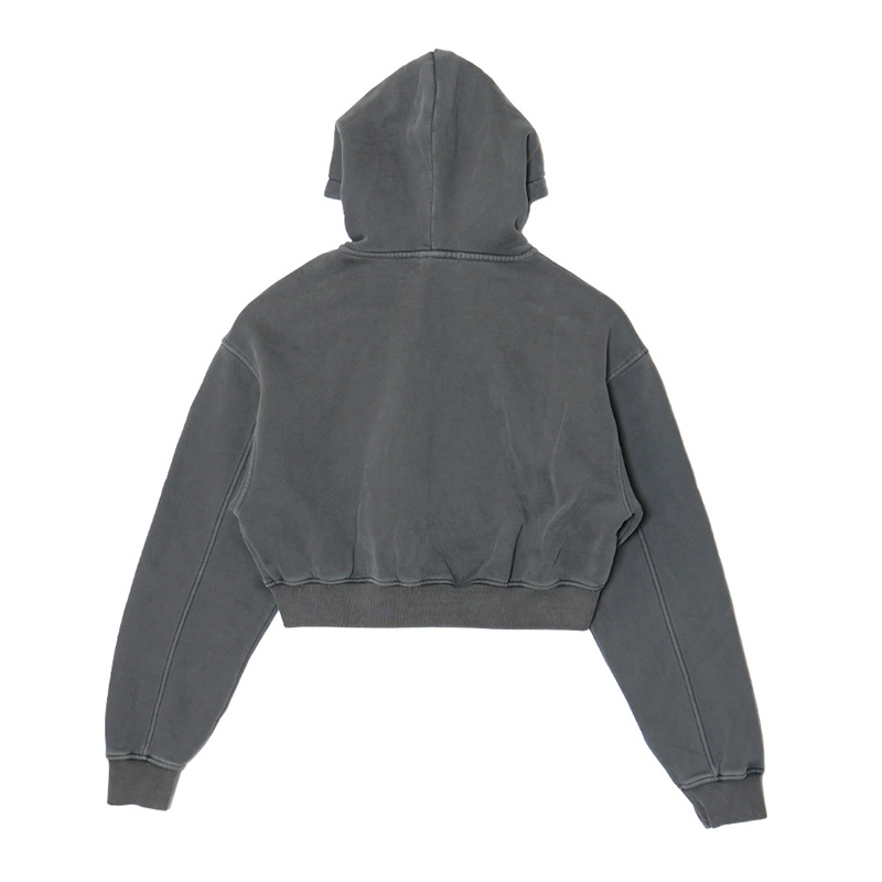 OLD OG PIGMENT ZIP HOODIE -GREY- (LADIES)