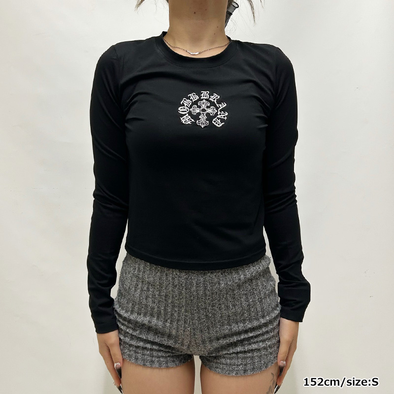 CROSS L/S T-SHIRT -WHITE- (LADIES)