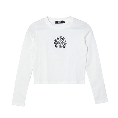 CROSS L/S T-SHIRT -WHITE- (LADIES)