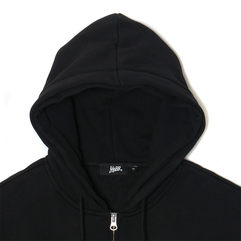 OG CROPPED FUR ZIP HOODIE -BLACK- (LADIES)