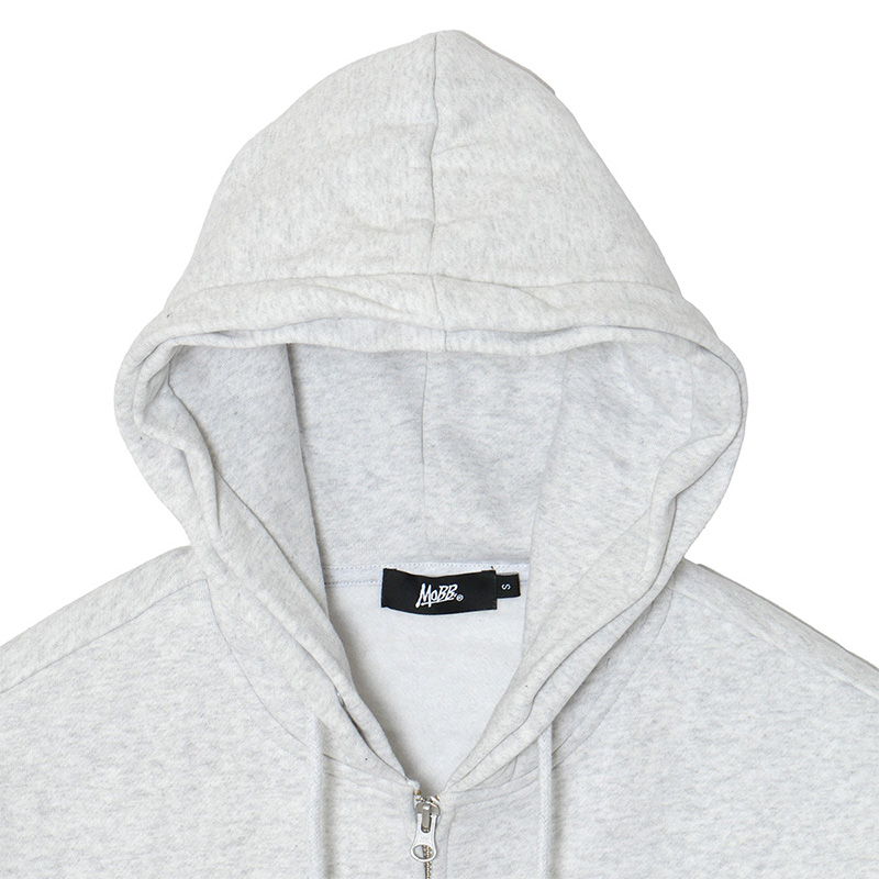 OG CROPPED FUR ZIP HOODIE -GREY- (LADIES)